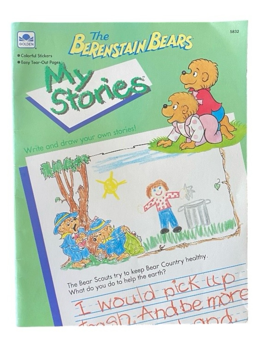 Vintage Berenstain Bears’ My Stories Activity Book 1991 Never Used Vtg Nostalgia